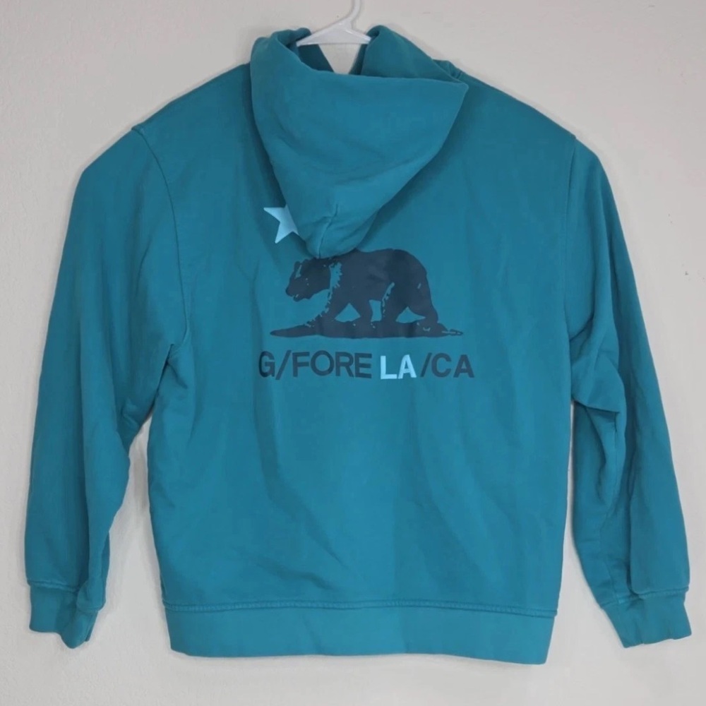 G/Fore LA CA French Terry Hoodie Emerald Graphic Size M Womens